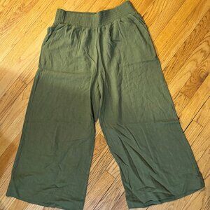 Dry Goods Double Zero Green Wide Leg Peddle Pusher Pants